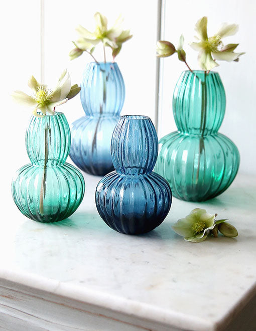 Curved Glass Stem Vase