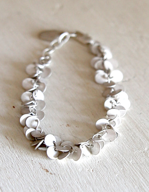 Silver Disc Chain Bracelet