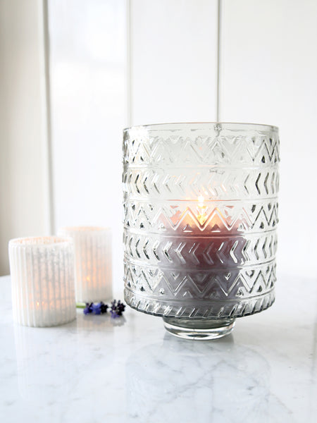 Grey Glass Herringbone Hurricane