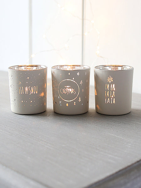 Messages In The Snow Tealight Set