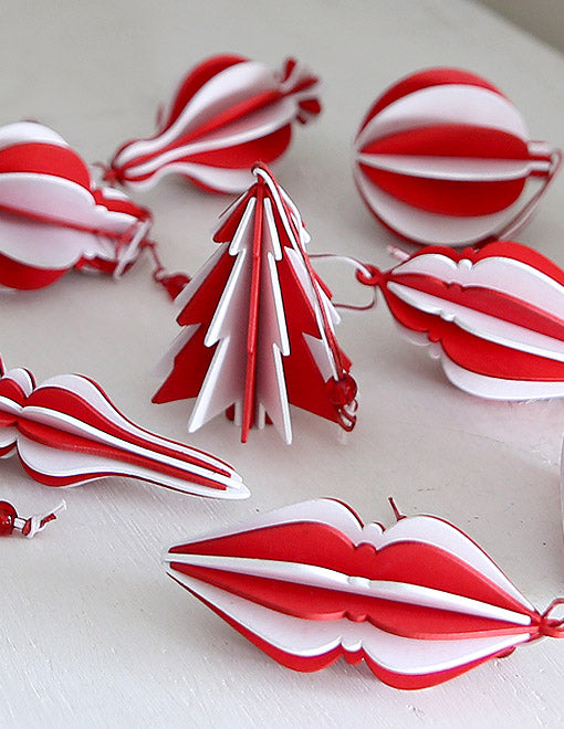 Red And White Decoration Set