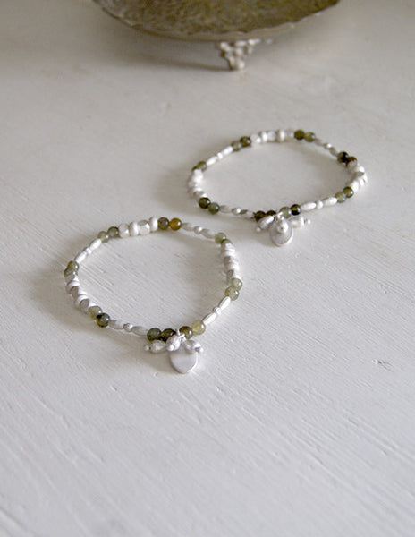 Silver and Labradorite Bracelet