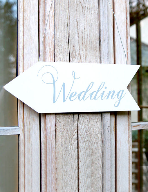 White Wedding Sign