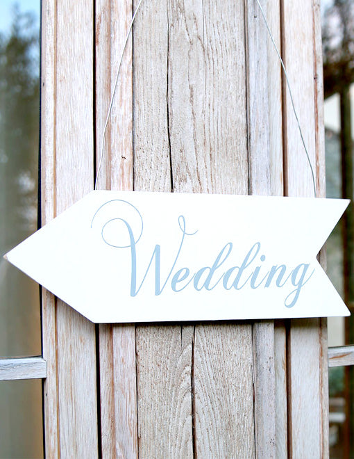 White Wedding Sign