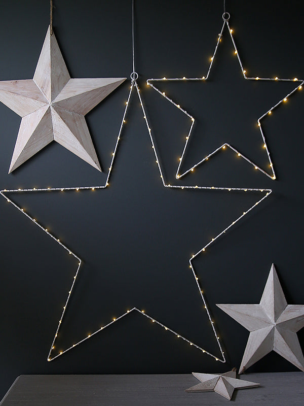 White Wire LED Star Light – Clem & Co
