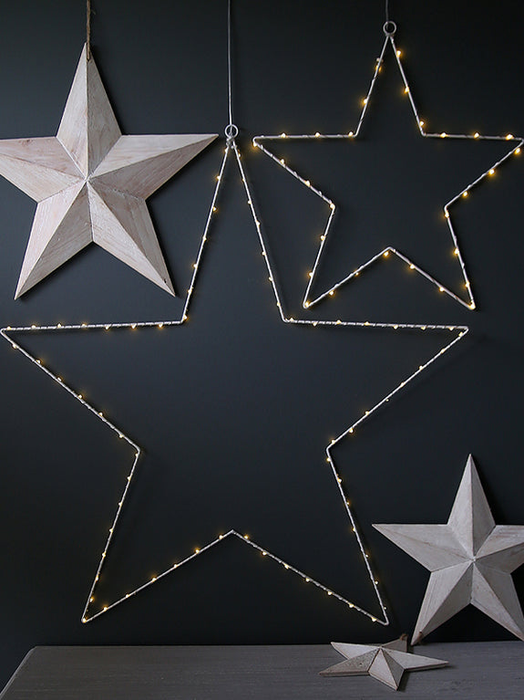 White Wire LED Star Light – Clem & Co